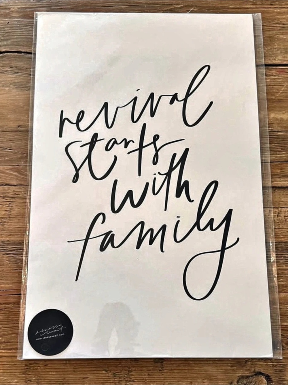 Jenessa Wait “Revival Starts with Family” Art Print 11x17